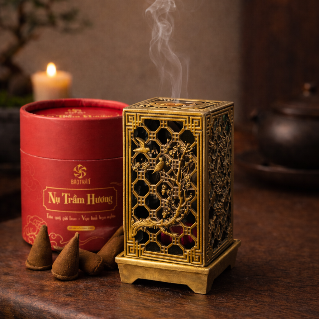 Trụ xông trầm mini